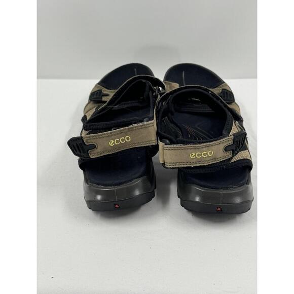 Ecco Mens Sandals Black Brown Open-Toe Adjustable Strappy‎ Sports SZ 43 - Picture 3 of 7